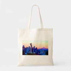 Seattle Washington Skyline Tote Bag