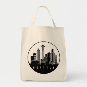 Seattle Washington Skyline Tote Bag