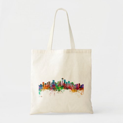 Seattle Washington Skyline Tote Bag