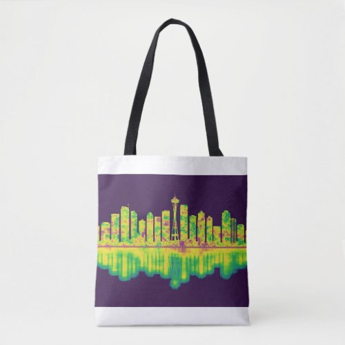 Seattle Washington Skyline Tote Bag