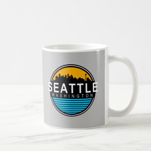 Seattle Washington Skyline Travel  Coffee Mug