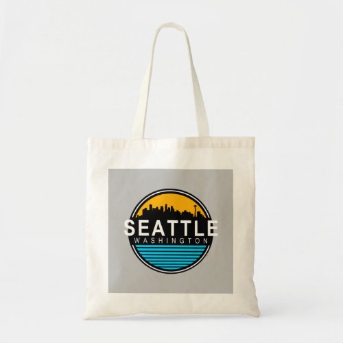 Seattle Washington Skyline Travel Tote Bag