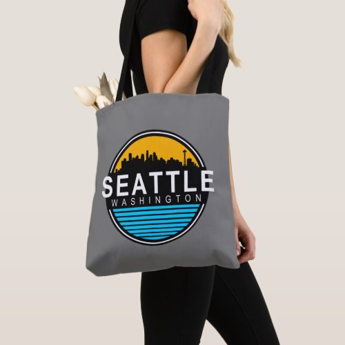 Seattle Washington Skyline Travel Tote Bag