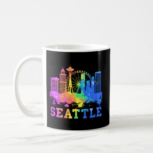 Seattle Washington Skyline Watercolor Seattle Coffee Mug