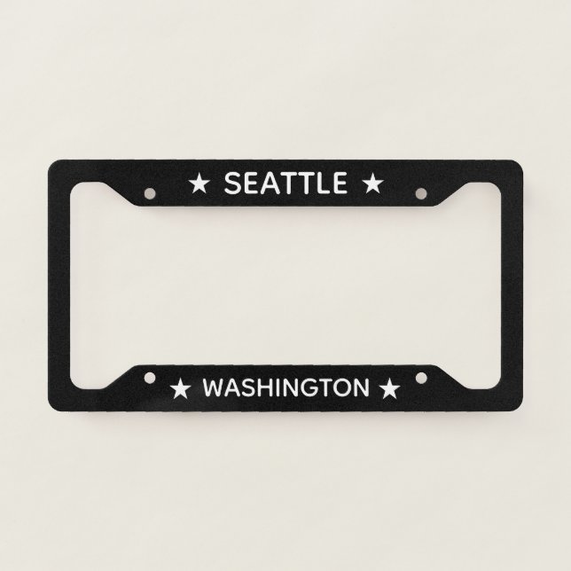 Seattle Washington Stars License Plate Frame (Front)