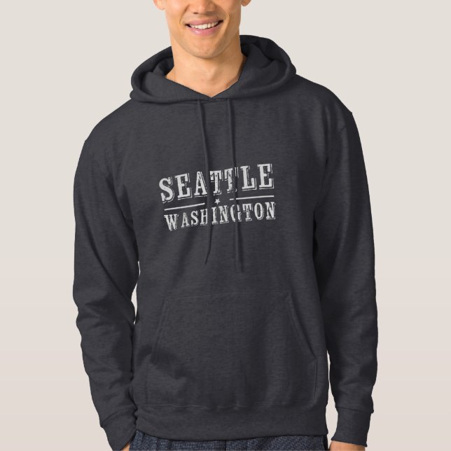 Seattle Washington T-Shirt Hoodie (Front)