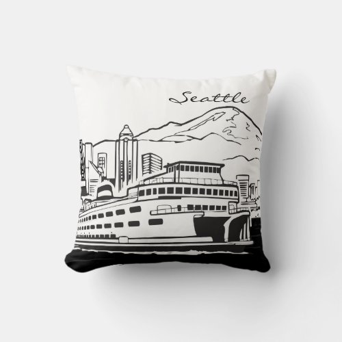 Seattle Washington Throw Pillow