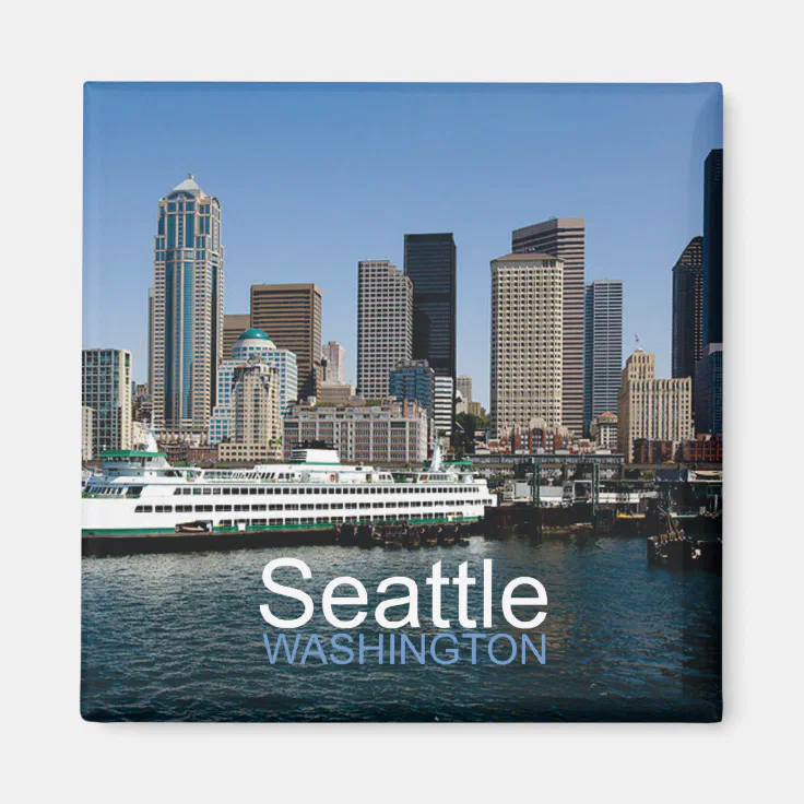 Seattle Washington Travel Photo Souvenir Magnet | Zazzle