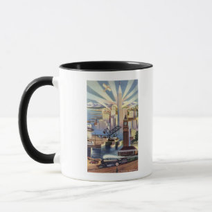 Seattle, Washington - View of Downtown Mug