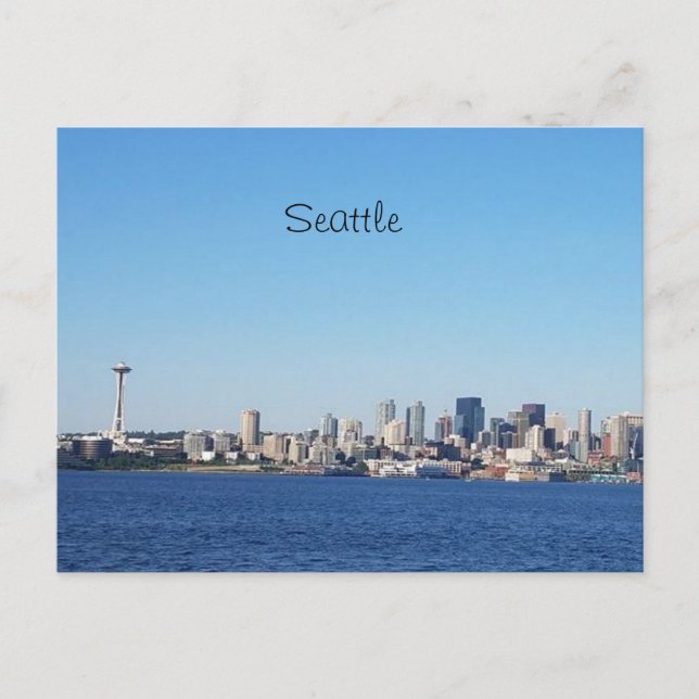 Seattle Washington View of the City From the Water Postcard (Front)