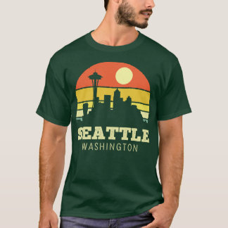 Seattle Washington Vintage Sunset T-Shirt