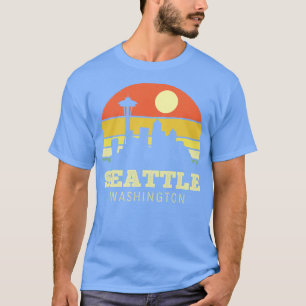 Seattle Washington Vintage Sunset T-Shirt