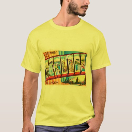 Seattle Washington WA Old Vintage Travel Souvenir T_Shirt