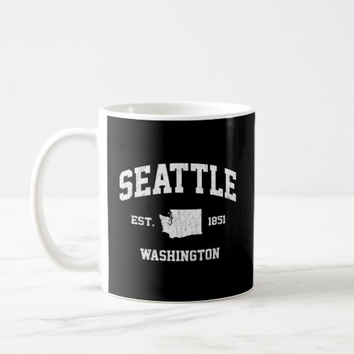 Seattle Washington Wa State Athletic Style  Coffee Mug