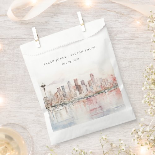 Seattle, Washington Watercolor Landscape Wedding