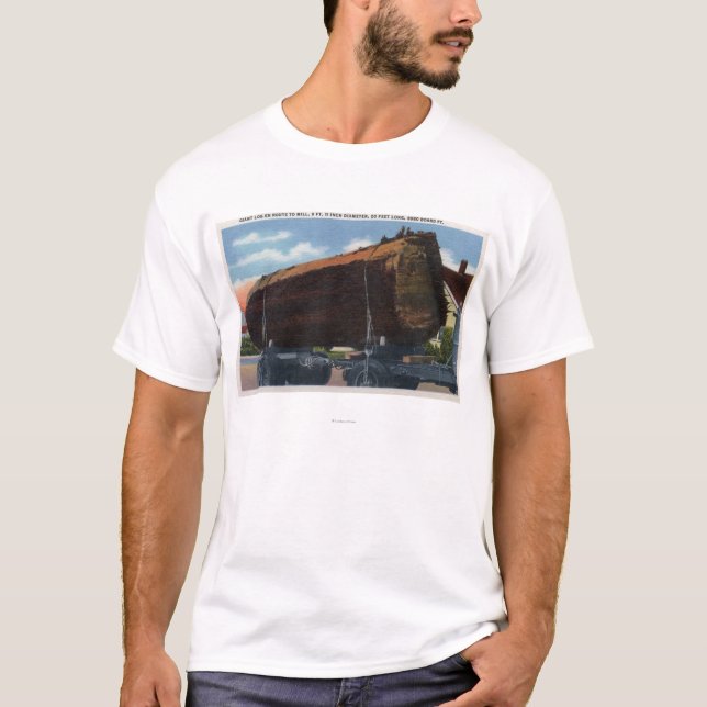 Seattle, WashingtonGiant Log en route to Mill T-Shirt (Front)