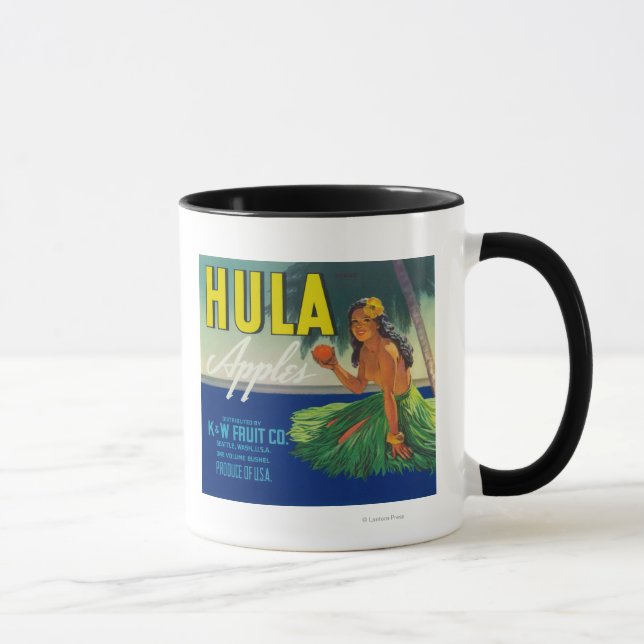 Seattle, WashingtonHula Apple Label Mug (Right)