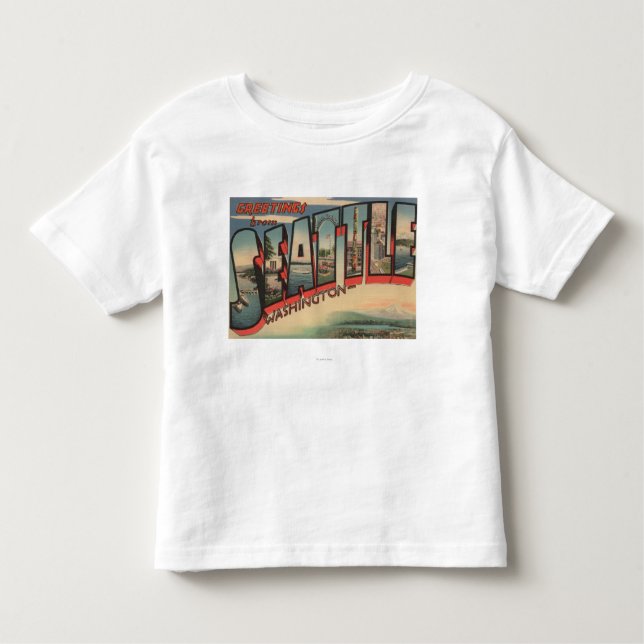 Seattle, WashingtonLarge Letter Scenes 2 Toddler T-shirt (Front)