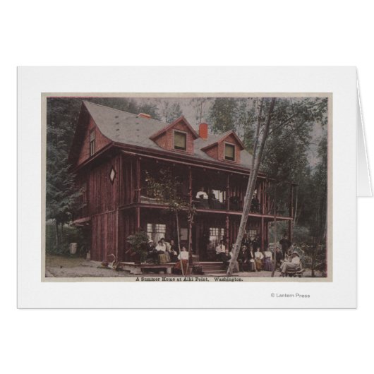 Seattle, WASummer Home at Alki Point Beach Cards (Front Horizontal)