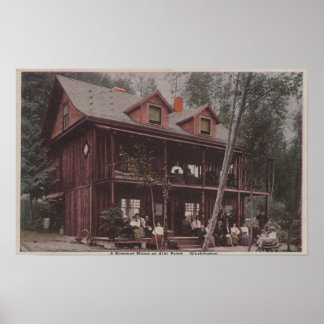 Seattle, WASummer Home at Alki Point Beach Poster