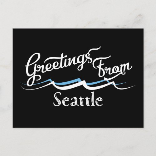 Seattle Water Waves Postcard