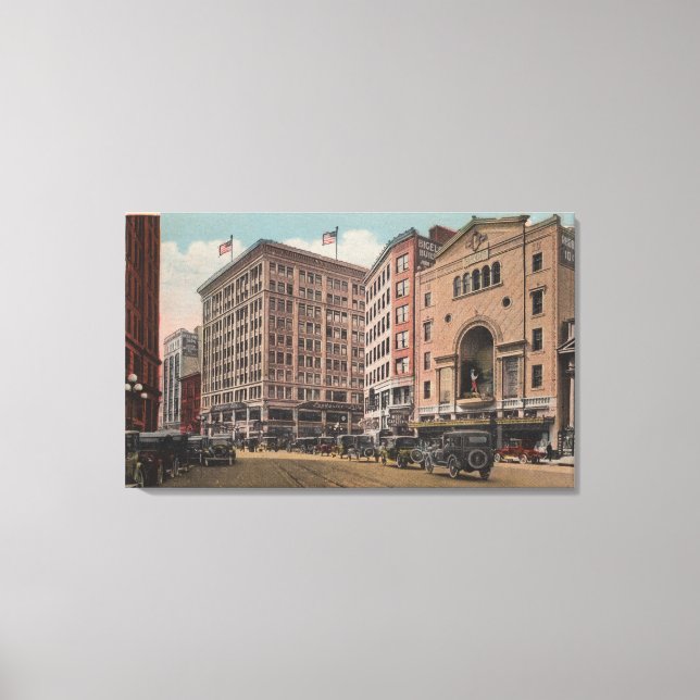 Seattle, WAView of 4th Ave & Westlake Canvas Print (Front)