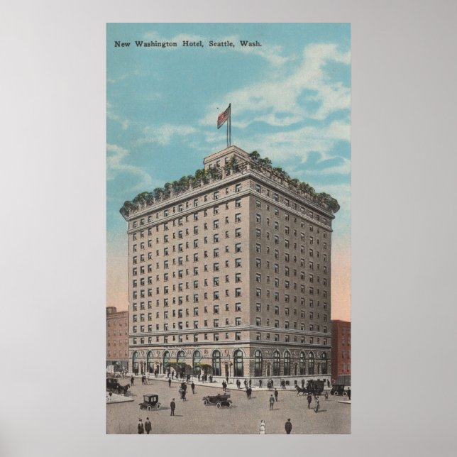 Seattle, WAView of the Washington Hotel Poster (Front)