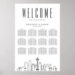 Seattle Wedding 12 Table Seating Chart