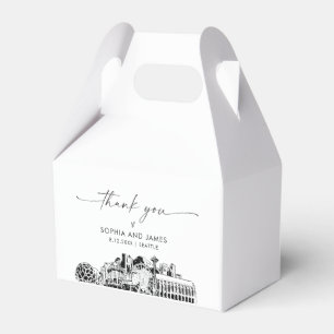 Seattle Wedding Personalized Favor Box