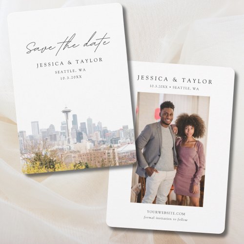 Seattle Wedding Save the Date  Invitation