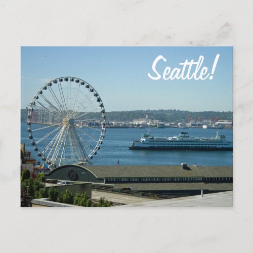 Seattle Wheel  Ferry Postcard