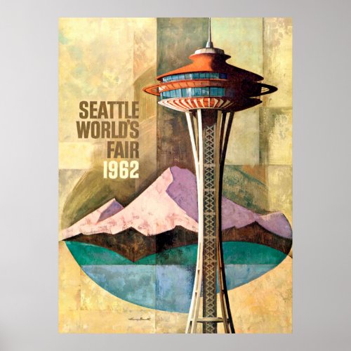 Seattle Worlds Fair 1962 Vintage Poster