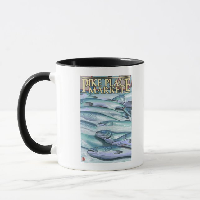 SeattleFish on Ice at Pike Place Market Mug (Left)