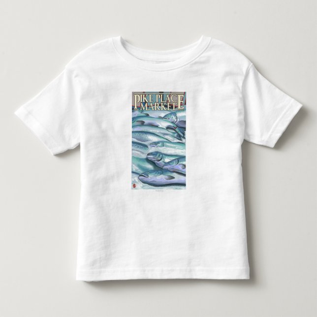 SeattleFish on Ice at Pike Place Market Toddler T-shirt (Front)