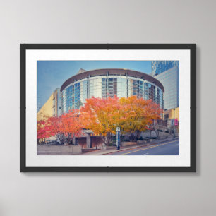 Seattle's Benaroya Hall in Autumn Framed Art