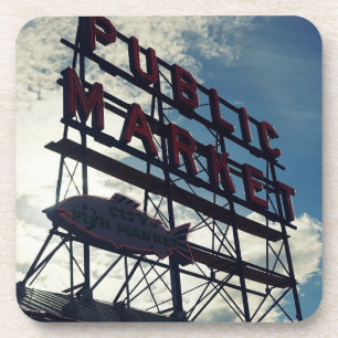 Seattle's Pike Place Market Beverage Coaster