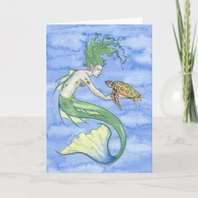 'Seaturtle' Blank Greeting Card (Front)