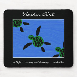 Seaturtles Haiku Art Mousepad