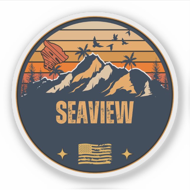 Seaview, Hawaii Sticker (Front)