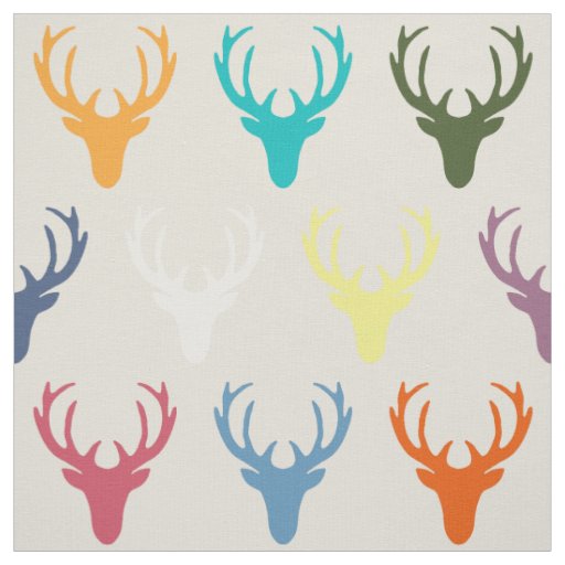 Seaview simple deer heads fabric