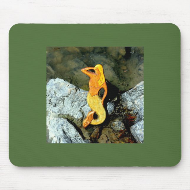 seaward looking blonde mermaid mouse pad (Front)