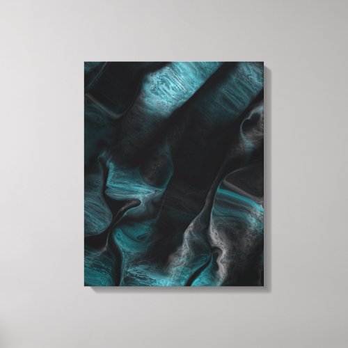Seawater on Silk Abstract Surreal Canvas Print