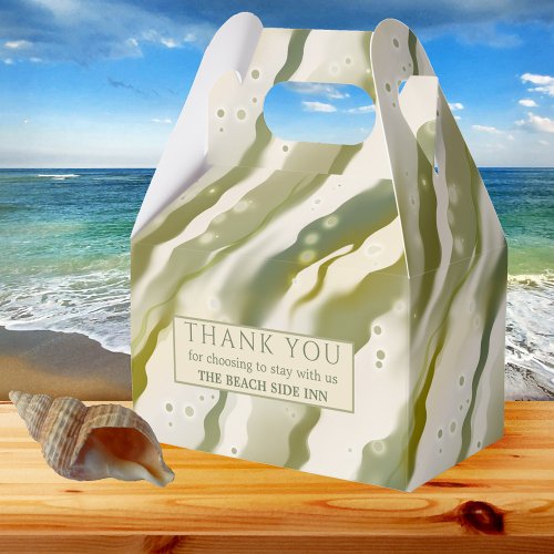 Seaweed Abstract Green Art Thank You Favor Box