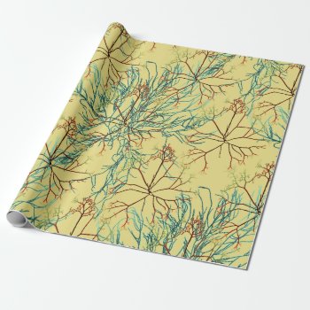 Seaweed Aquatic Pattern Paper Wrap by OldArtReborn at Zazzle
