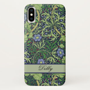 Seaweed art nouveau design by William Morris iPhone X Case