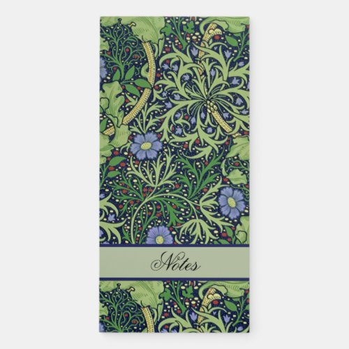 Seaweed art nouveau design by William Morris Magnetic Notepad