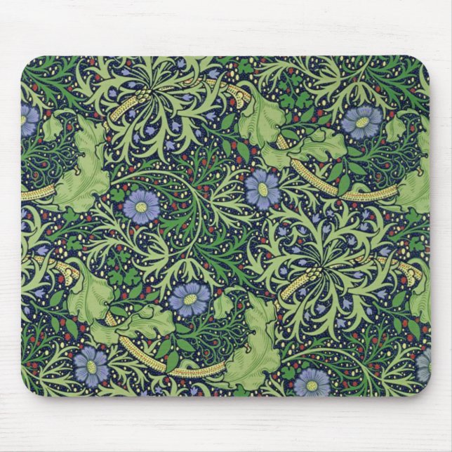 Seaweed art nouveau design by William Morris Mouse Pad (Front)