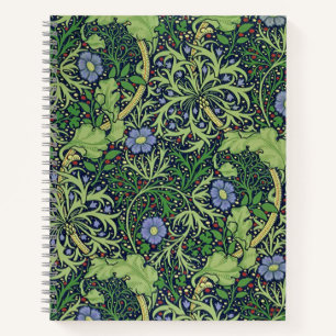 Seaweed art nouveau design by William Morris Notebook