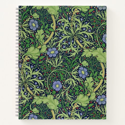 Seaweed art nouveau design by William Morris Notebook