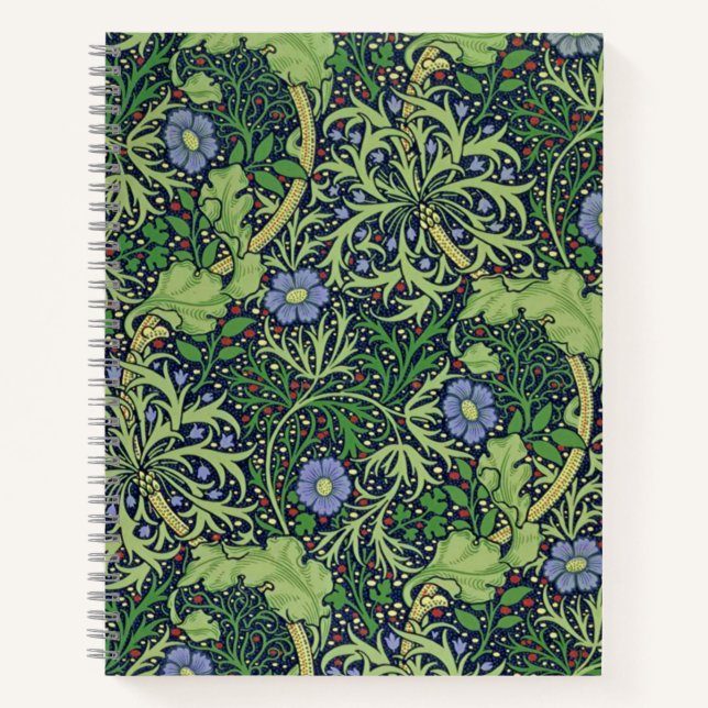 Seaweed art nouveau design by William Morris Notebook (Front)
